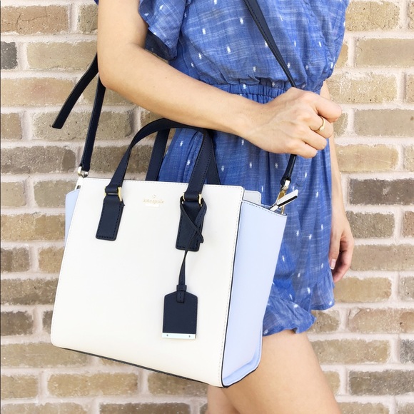 Gaby’sBags👜💕Kate spade Satchel beige purple - Picture 4 of 7